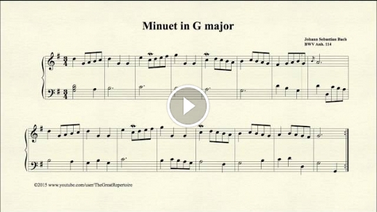 Minuet in G major, BWV Anh. 114