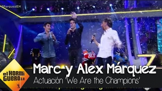 Marc y Álex Márquez cantan 'We are the champions' en El Hormiguero 3.0
